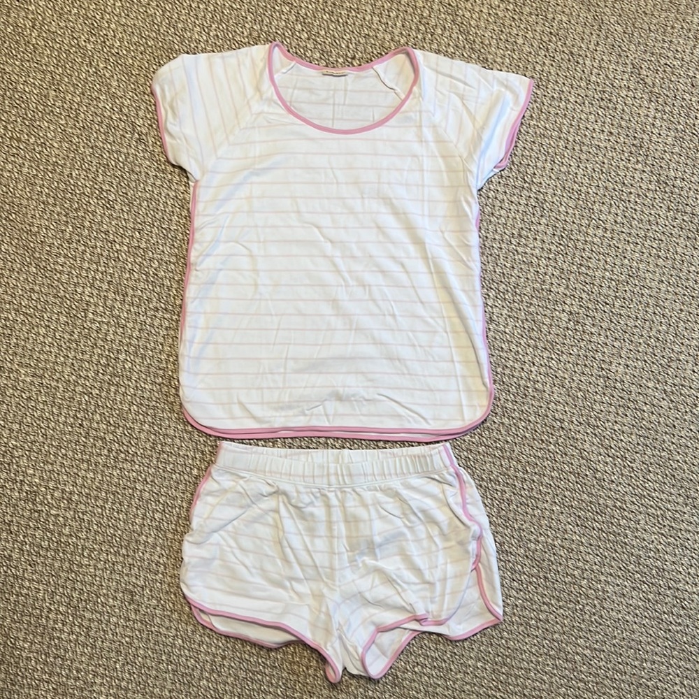Lake Pajama Pink Striped Set - Size Small